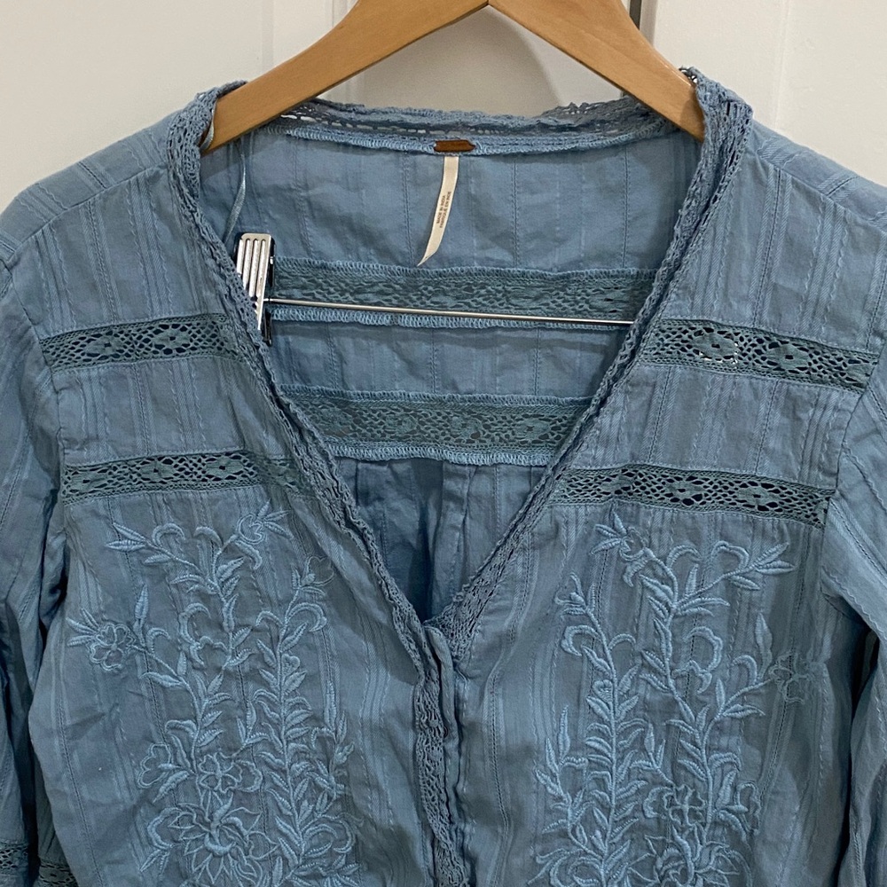 Free people Follow Your Heart Floral Embroidered Top - Picture 3 of 11